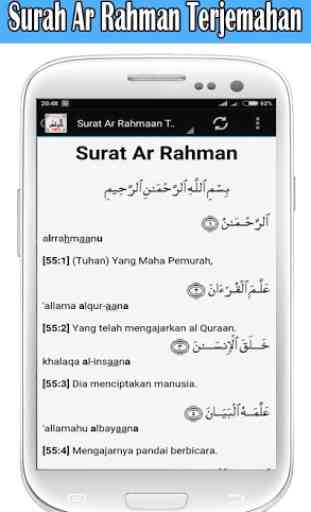 Surah Ar Rahman dan Terjemahan 4