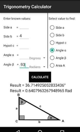 Calculateur de trigonométrie 3