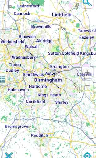 Carte de Birmingham hors-ligne 1