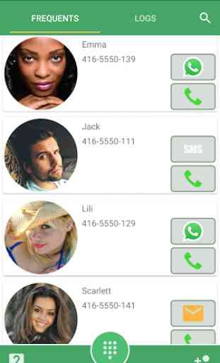 FaceToCall: dialer et contacts 1