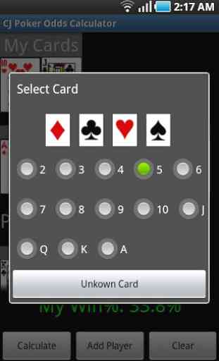 CJ Poker Odds Calculator 1