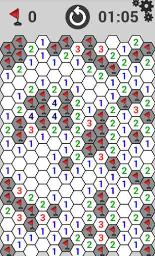 Minesweeper at hexagon 1