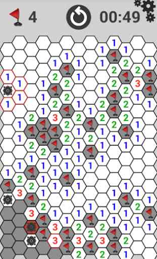 Minesweeper at hexagon 3