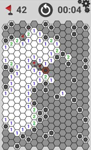 Minesweeper at hexagon 4