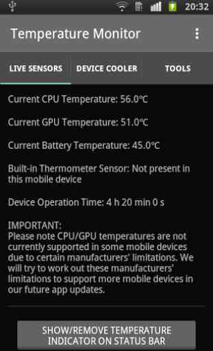 Temperature Monitor - CPU, GPU 1