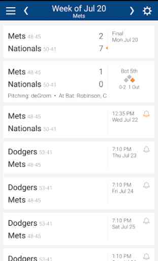 Baseball Schedule for NY Mets 1