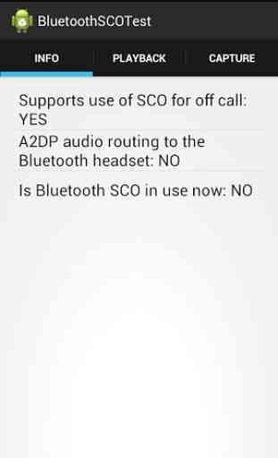 Bluetooth SCO Test 1
