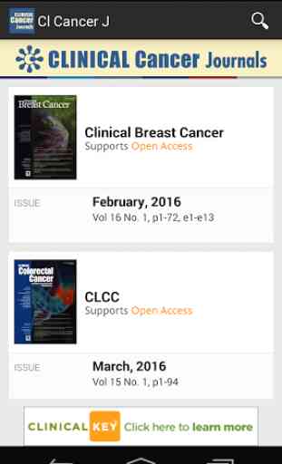 Clinical Cancer Journals 1