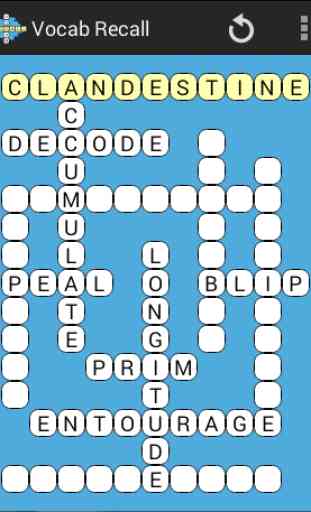 Vocab Recall Crossword 1