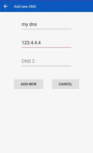 4G, 3G, Wifi Cadre DNS 1