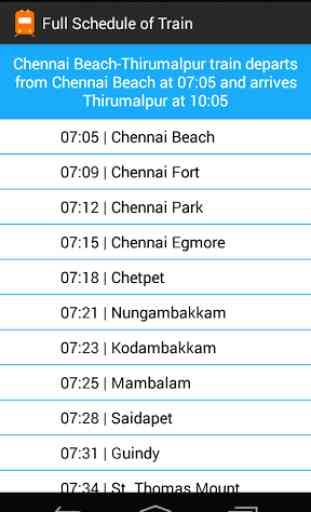 Chennai Suburban Timetable 4