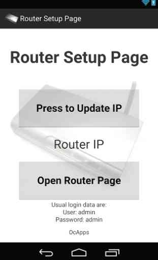Router Setup Page 1