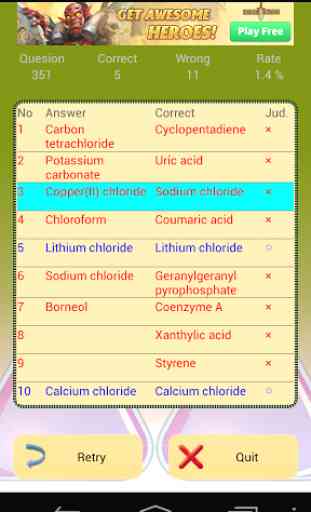 Chemical formula quiz 2