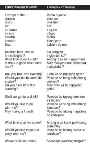 Filipino Tagalog Phrasebook 3
