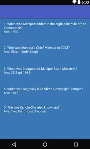 Quiz on Manipur 2