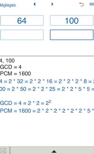 Calcul de PGCD et de PPCM 2