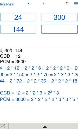 Calcul de PGCD et de PPCM 3