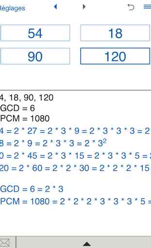 Calcul de PGCD et de PPCM 4