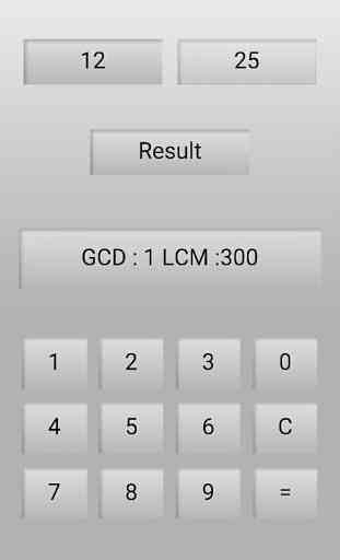 Calculateur LCM GCD 2