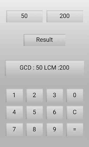 Calculateur LCM GCD 3