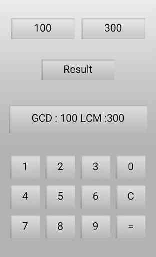 Calculateur LCM GCD 4