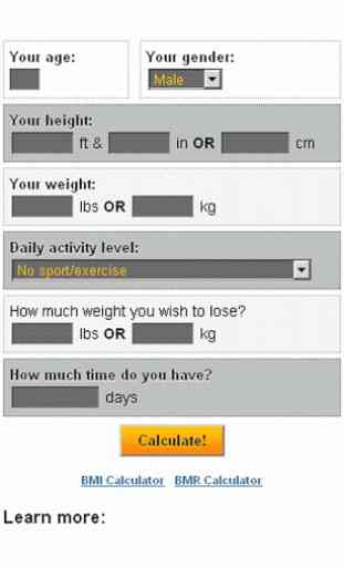 Weight Loss Calculator 2