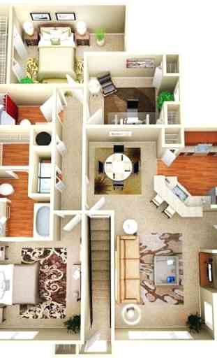 Big House Plan 3D 3