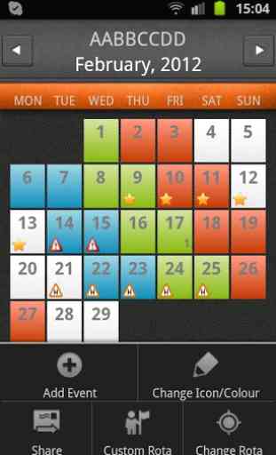 Shift Rota Calendar 1