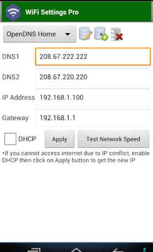 WiFi Settings (DNS,IP,..) PRO 1