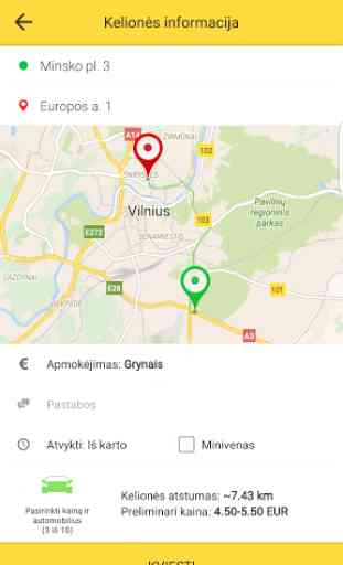 eTAKSI - taksi iškv. Lietuvoje 1