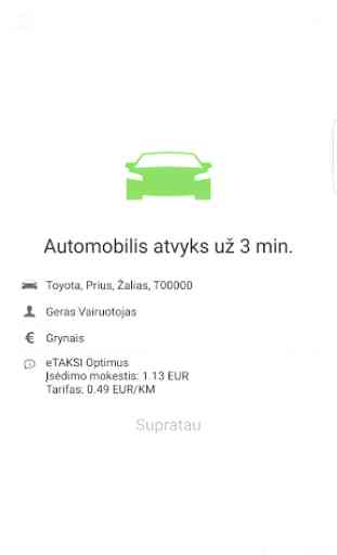 eTAKSI - taksi iškv. Lietuvoje 2