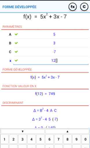 NaN Fonction Quadratique 2