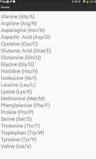PepApp: Amino Acids, Proteins 4