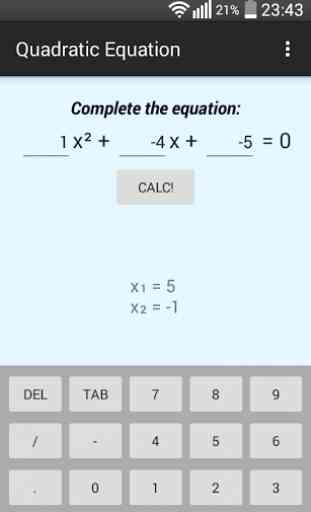 Quadratic equation 1