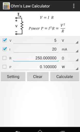 Ohm's Law Calculator 1
