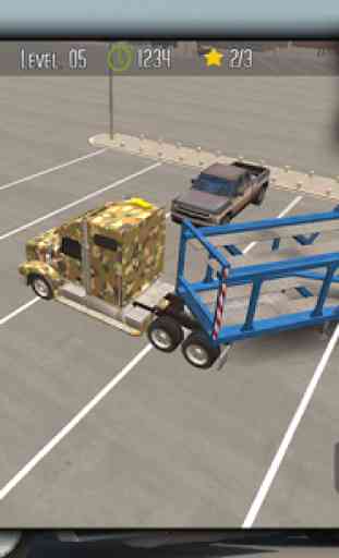 Camions de l'armée Parking 3D 3
