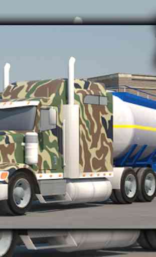 Camions de l'armée Parking 3D 4