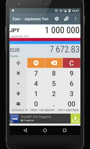 Euro to Yen EUR/JPY converter 1