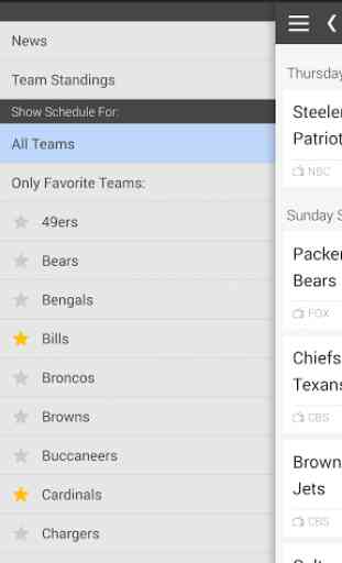 Football NFL Schedules Ad Free 4
