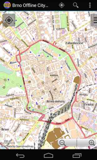 Carte de Brno hors-ligne 2