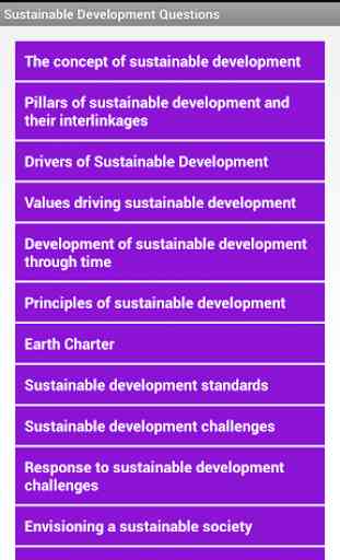 Sustainable Development Q & A 3