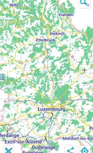 Carte de Luxembourg hors-ligne 1