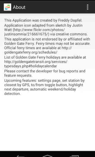 SF Ferry Schedule 1