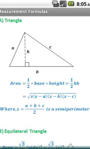 Geometry Formulas Pro 3