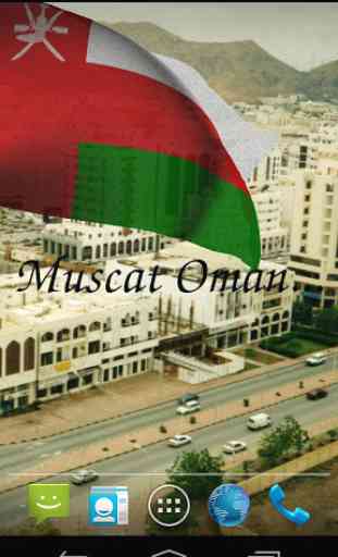 3D Oman Flag Live Wallpaper 2