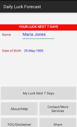 Daily Luck Forecast 2