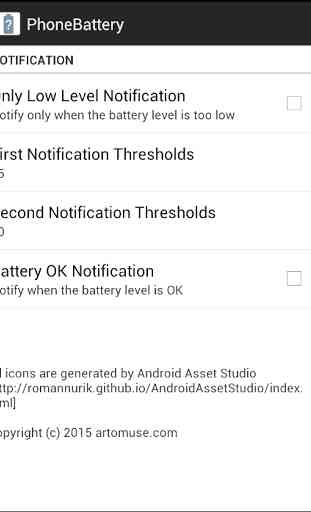 Phone Battery Alert for Pebble 1
