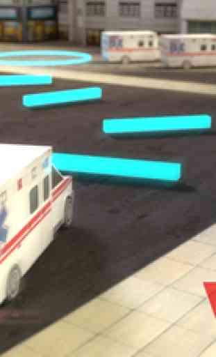 Ambulance Simulator 3D - Les patients de secours d'urgence et la livraison de l'hôpital sim - Véritable test conduite automobile, de stationnement et de course compétences 3