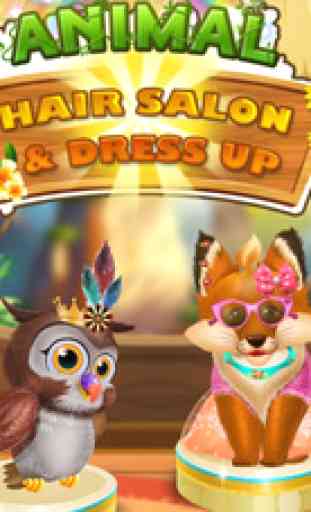 Animaux salon de coiffure et habillage  singe de la jungle et les amis doivent le coiffeur - GRATUIT 1