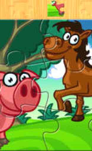 Animal puzzle pour enfants - Animaux de la ferme 1